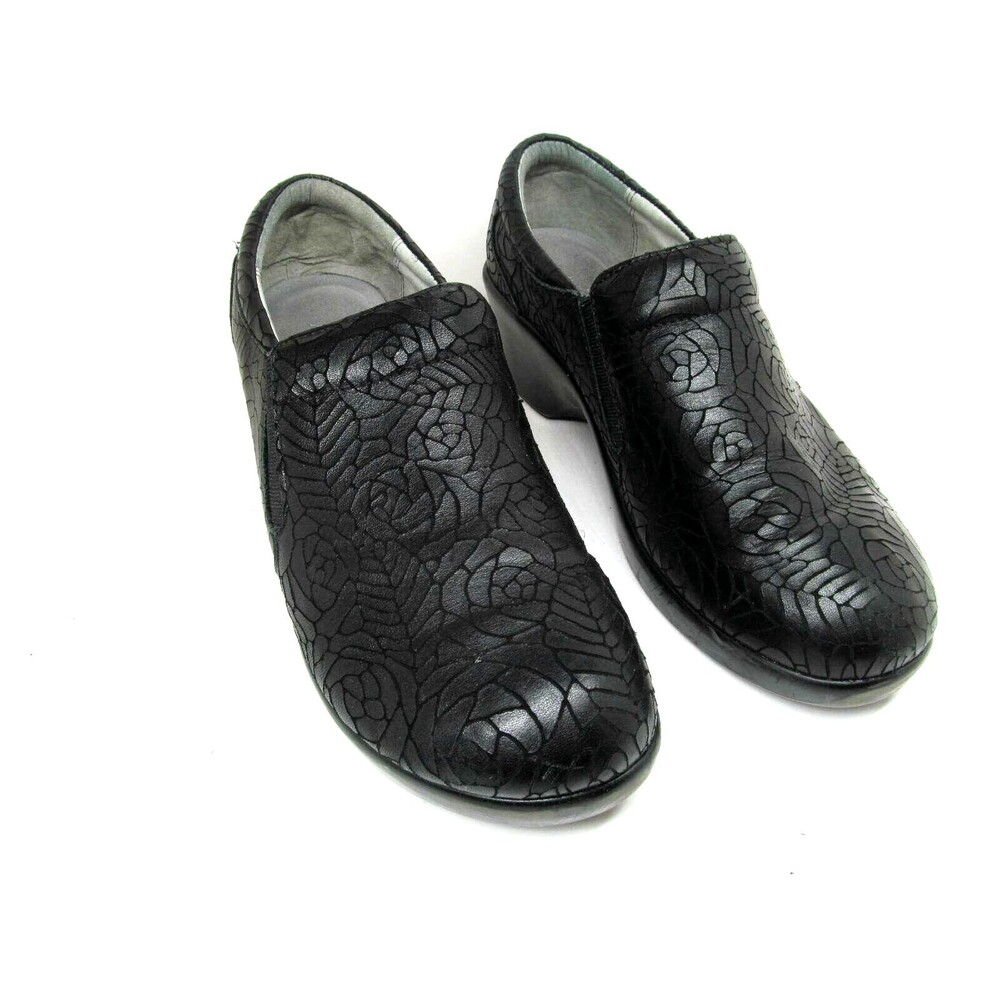 Alegria "Eryn" Black Leather Floral Rose Print ERY-586 (40) US 9.5-10
